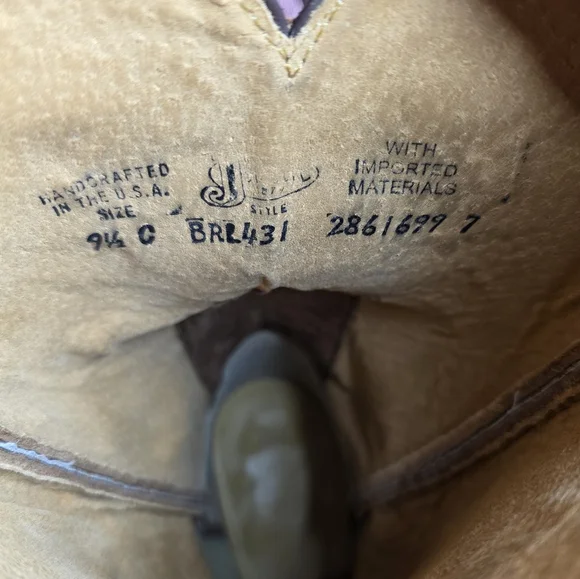 Justin Brown Leather Ebroidered Western Bent Rail Cowgirl Boots. 9.5C - Picture 3 of 11